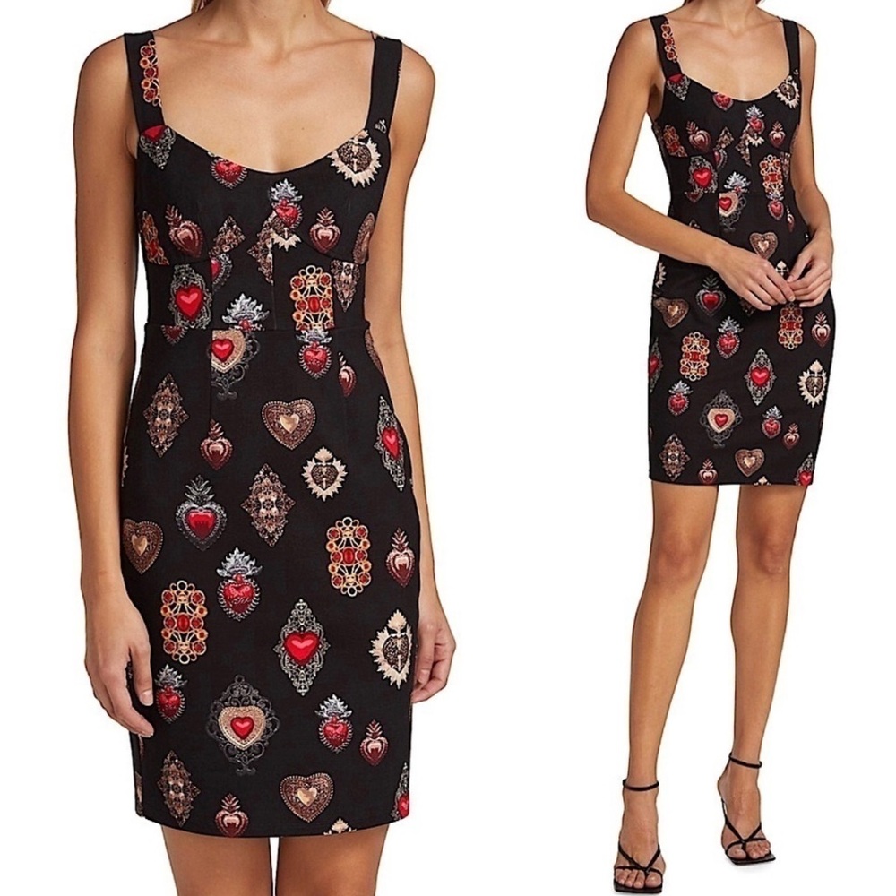L'AGENCE Kelli Jewel Printed Bustier Dress new without tags